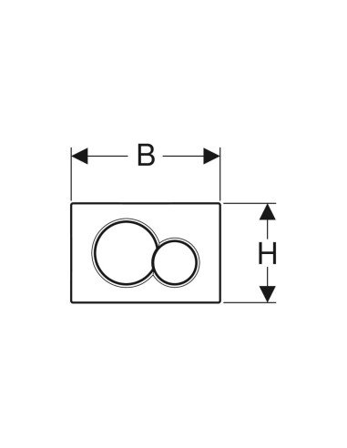 GEBERIT - Placca di comando Sigma01 per risciacquo a due quantità, rotonda