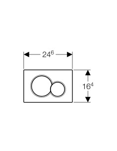 GEBERIT - Placca di comando Sigma01 per risciacquo a due quantità, rotonda 2
