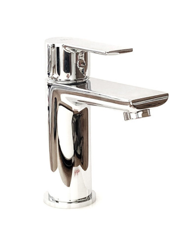 Huber Zara lavabo monocomando scarico automatico inox cromato ottone