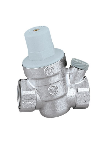 CALEFFI - Riduttore di pressione inclinato. Con attacco manometro. 3/4