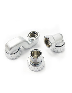 CALEFFI - Accessori per DIRTMAGSLIM® kit di collegamento eccentrico  3/4” M x 3/4” F. Corpo in ottone cromato.