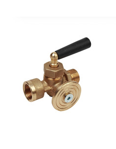 GIACOMINI - Rubinetto portamanometro a tre vie FF 3/8" con flangia