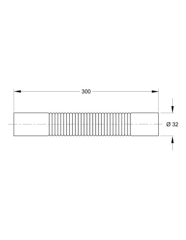 CANOTTO CROMATO FLESSIBILE 32x300