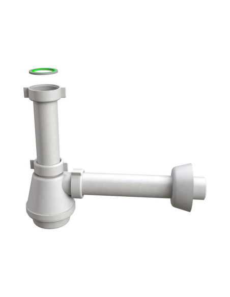 BONOMINI - Sifone a bottiglia da 40x1"1/2 in polipropilene Bianco