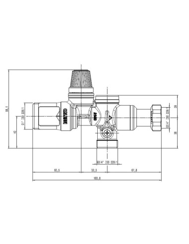 Caleffi - Gruppo di sicurezza per boiler 3/4"