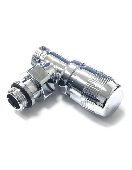 SR Rubinetterie - Valvola a squadra  PLANET termostatizzabile con attacco 1/2" - Cromo