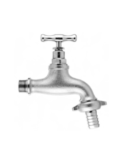 ALBERTONI - Rubinetto da giardino da 1/2" x 3/4" con finitura cromo satinato