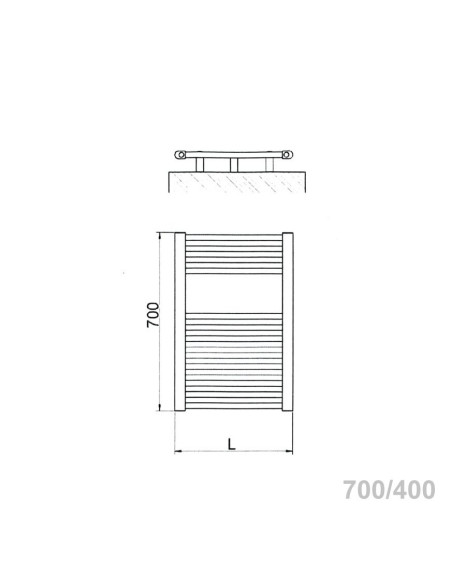CORDIVARI - Scalda salviette LISA 22 700/400 con finitura BIANCA